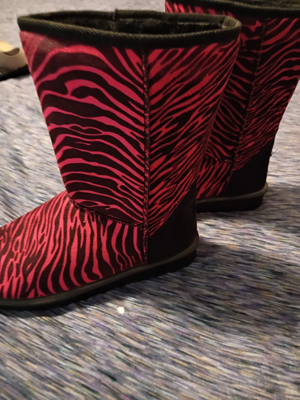 Playboy Pink Zebra Print~ Boots